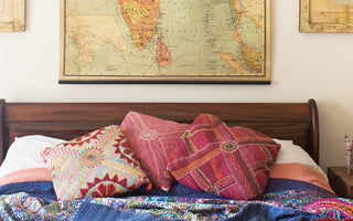 Vintage Bedroom Inspiration: Antique Chests, Vintage Boxes, Colourful Bedspreads And Armoires Scaramanga Style