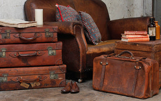 vintage leather suitcases
