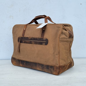 Leather and Canvas Duffle Bag - Sample