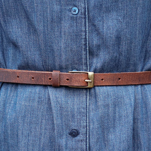 Slim Leather Belt - Large