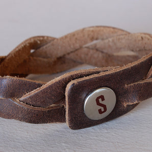 Small Braided Leather Bracelet