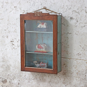 Vintage Teak Wall Display Cabinet