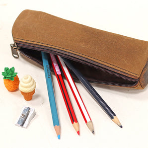 Canvas and Leather Pencil Case