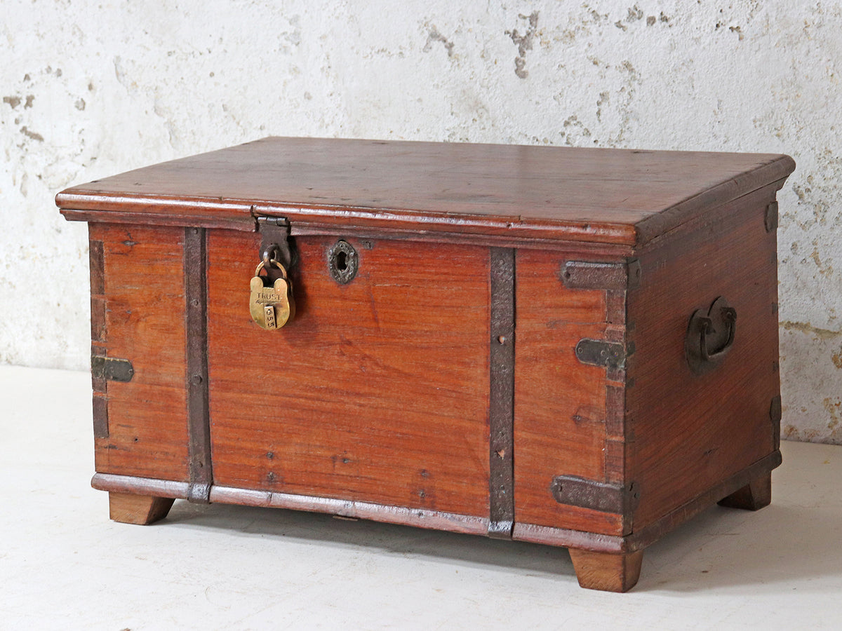 Antique wooden deals storage chest