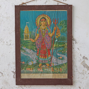 Vintage Indian Wall Art - Durga