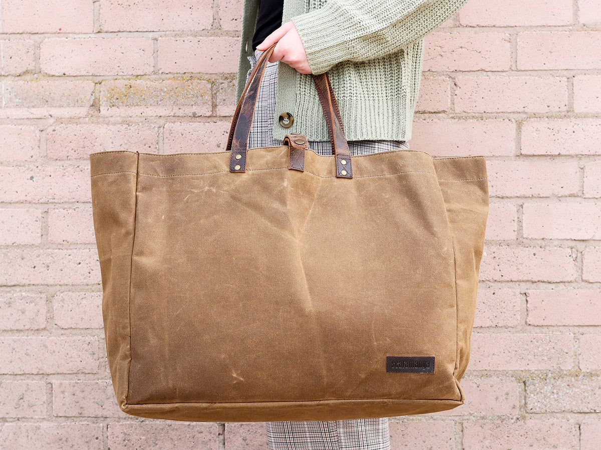 Waxed Canvas Tote Bag Women's Tote Bags