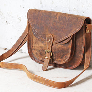 Leather Saddle Bag 12 Inch