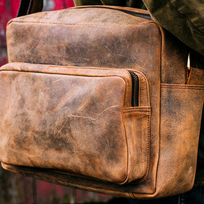 Men's Retro Leather Shoulder Bag