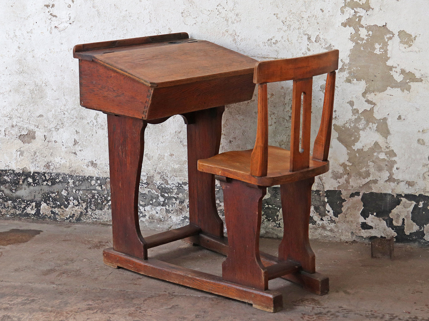 Antique Victorian School Desk