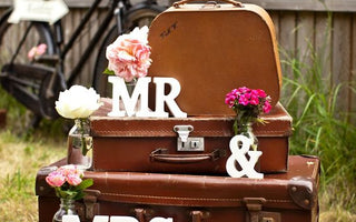 vintage old leather suitcases