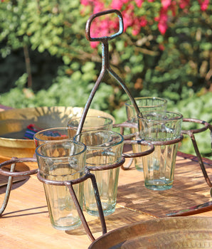 10-Glass Old Chai Holder