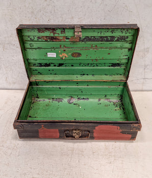 Vintage Black Metal Trunk