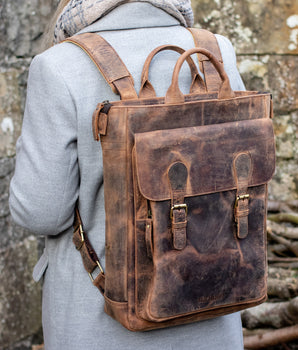 Leather Laptop Backpack For Women - Odyssey