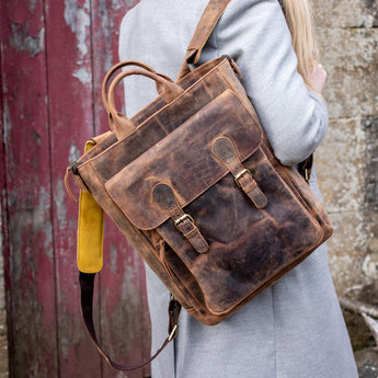 city odyssey leather backpack Leather Laptop Backpack For Women