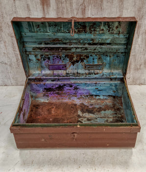 Old Metal Travel Trunk