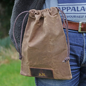 Large Waxed Canvas Foraging Pouch