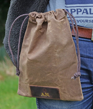 Large Waxed Canvas Foraging Pouch