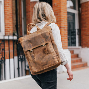 Leather Laptop Backpack For Women - Odyssey