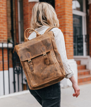 Leather Laptop Backpack For Women - Odyssey