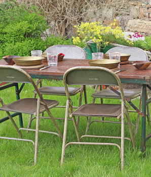 Silver Vintage Folding Chair