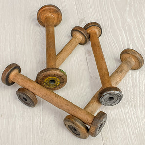 5 Vintage Wooden Spindles