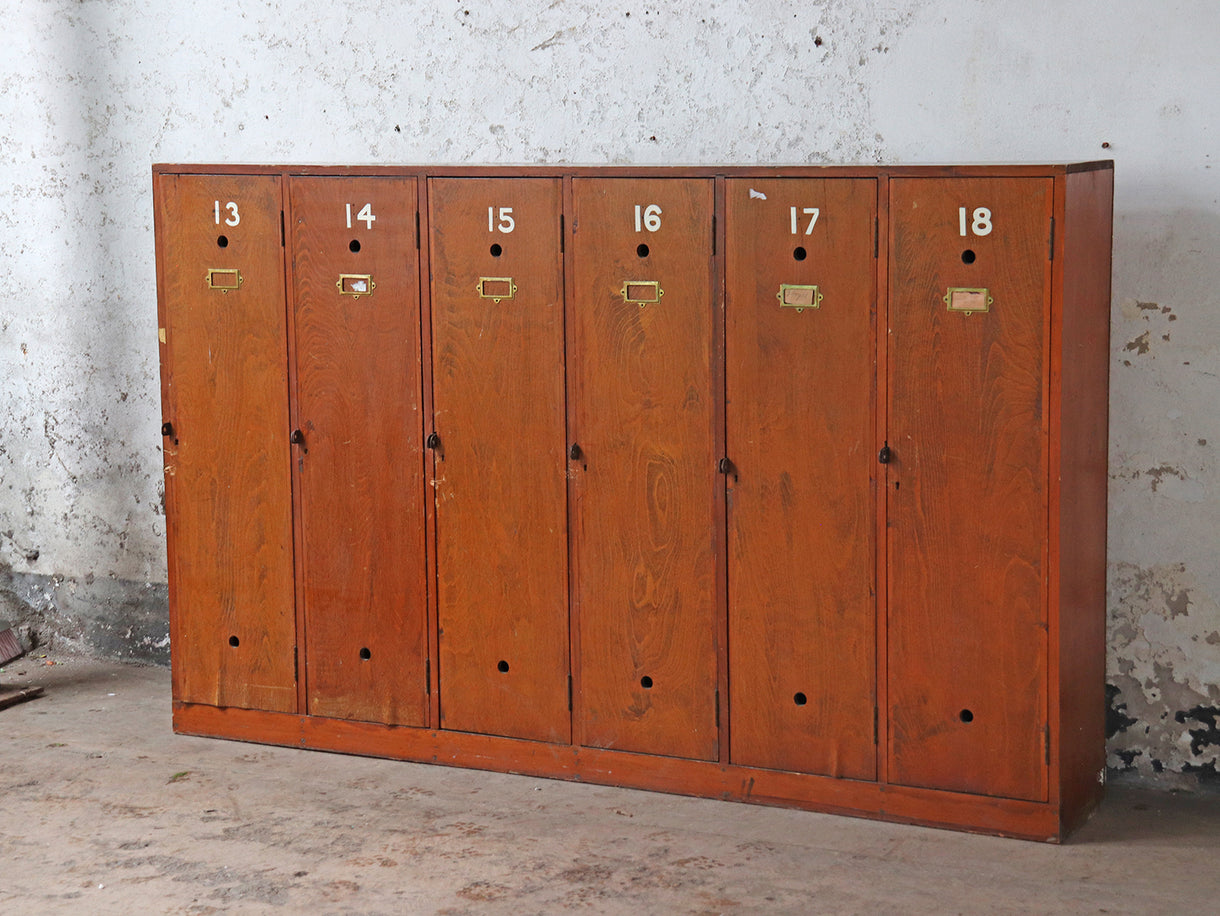 Old Wooden Lockers - 6 Doors