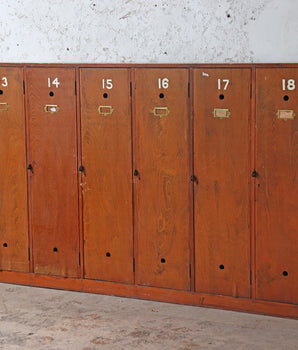 Old Wooden Lockers - 6 Doors