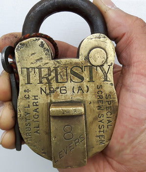 Extra Extra Large Old Brass Padlock