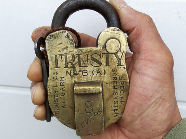 Extra Extra Large Old Brass Padlock