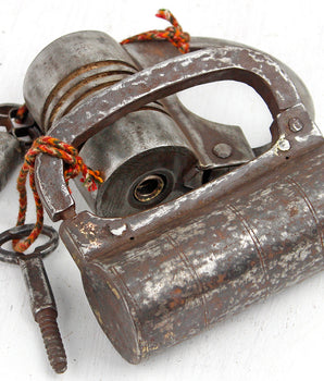 Extra Large Antique Screw Iron Padlock