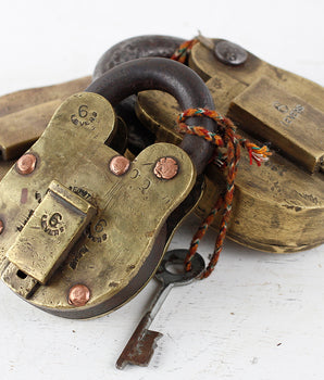 Extra Large Old Brass Padlock