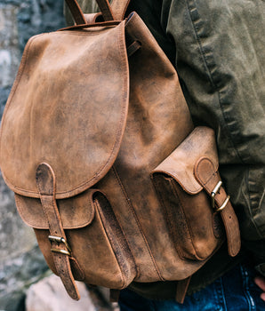 canvas leather backpack uk Large Classic Waxed Rucksack various outdoor activities Leather Backpacks & Canvas Online