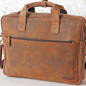 Leather Laptop Bag For Men - Large