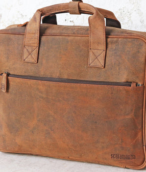 Leather Laptop Bag For Men - Large