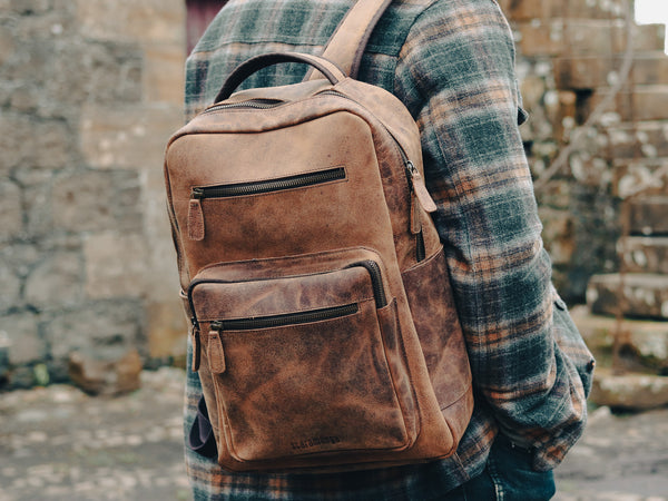 Men's Leather Backpack 2023 Large Free Delivery