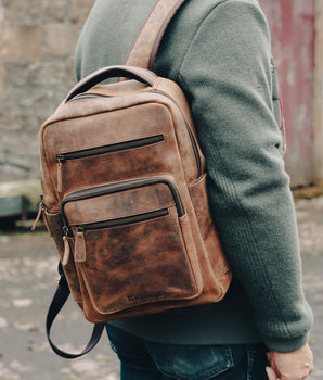 Men's Shackleton Leather Backpack - Small