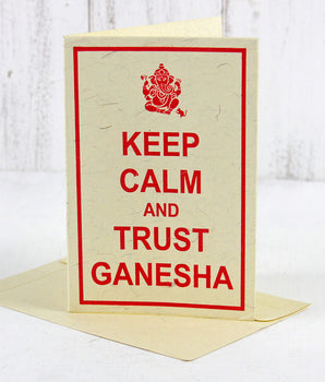 Keep Calm and Trust Ganesha Greeting Card