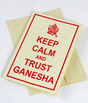 Keep Calm and Trust Ganesha Greeting Card