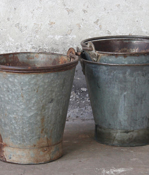 Large Vintage Metal Bucket