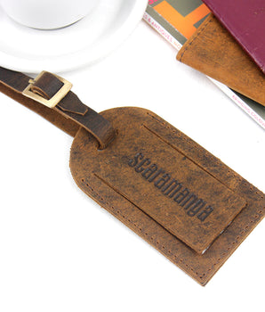Leather Luggage Tag With Buckle