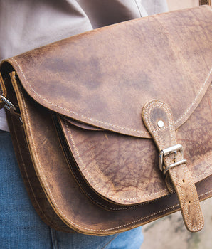 Leather Saddle Bag 12 Inch