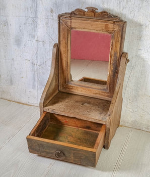 Vintage Mirror With Drawer