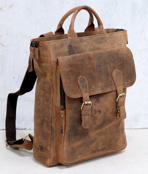 Leather Laptop Backpack For Women - Odyssey