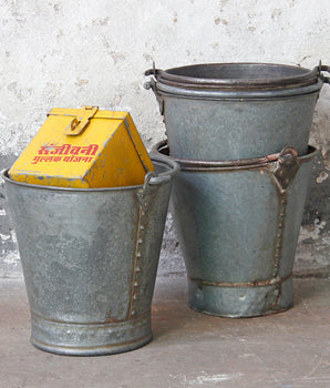 Vintage Metal Bucket - Small