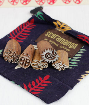 Mini Wooden Printing Block Gift Set