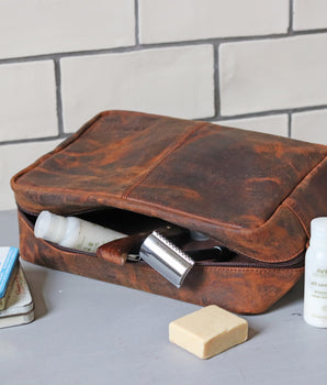 Leather Wash Bag