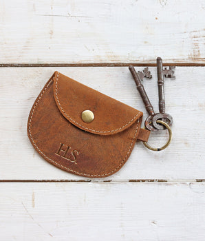 Leather Purse Keyring