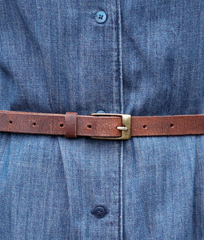 Slim Leather Belt - Large