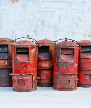 Vintage Red Post Box - Medium