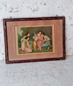 Lord Krishna Vintage 1940s Print